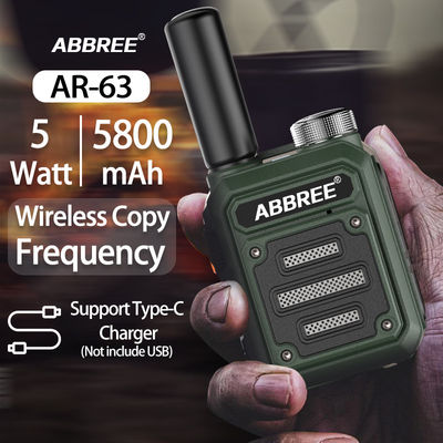 ABBREE AR-63 Wireless Walkie talkie per la caccia Color Camo/Brown Talk Range 3km-10km