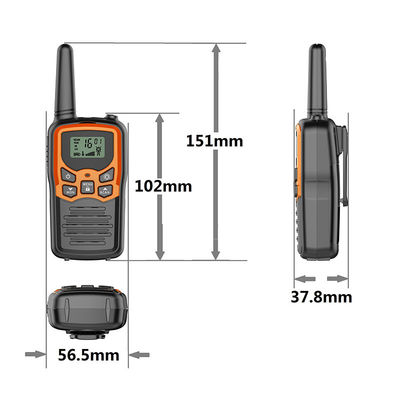 Telefono cellulare PMR/FRS/GMRS a lungo raggio 3-5 km con walkie-talkie e 10 toni di chiamata
