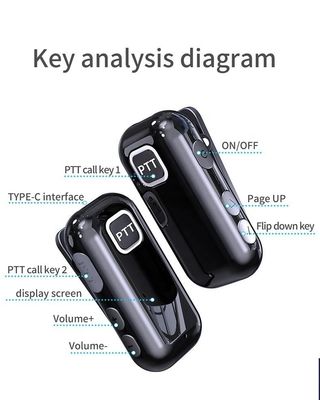 1 km Distanza Mini Walkie-Talkie 0.5W 2 Way Radio per ristoranti Talkie Walkie