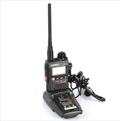 Walkie Talkie UV-3R a lungo raggio a doppia banda UHF VHF Radio a due vie con display LCD