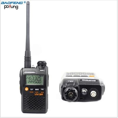 Walkie Talkie UV-3R a lungo raggio a doppia banda UHF VHF Radio a due vie con display LCD