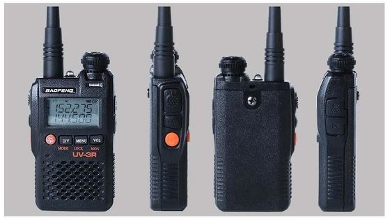 Walkie Talkie UV-3R a lungo raggio a doppia banda UHF VHF Radio a due vie con display LCD