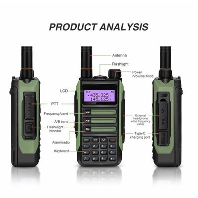 Caricabatterie USB UHF Vox PC programmazione walkie-talkie wireless per escursioni e alpinismo