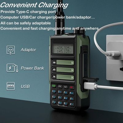 Caricabatterie USB UHF Vox PC programmazione walkie-talkie wireless per escursioni e alpinismo