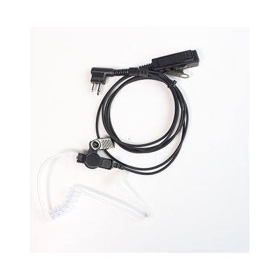 Microfono nero con auricolari di cancellazione del rumore per connettori 3,5 mm Walkie Talkie Headset