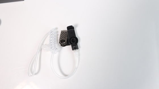 Microfono nero con auricolari di cancellazione del rumore per connettori 3,5 mm Walkie Talkie Headset