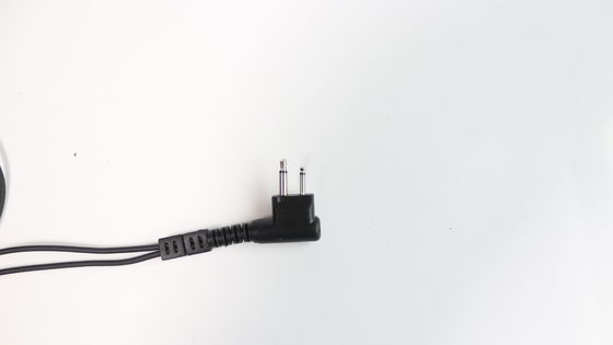 Microfono nero con auricolari di cancellazione del rumore per connettori 3,5 mm Walkie Talkie Headset