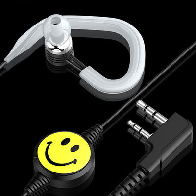 Microfono a tubo trasparente acustico flessibile cuffia radio bidirezionale per walkie-talkie nero