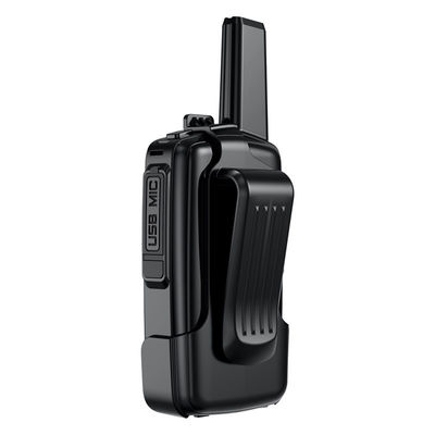 Radio portatili a due vie da 5W in nero con batteria ricaricabile e caricabatterie USB