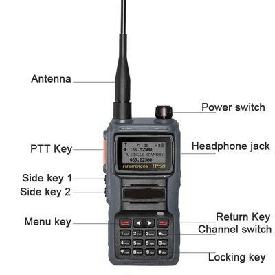 199 canali di archiviazione UHF/VHF walkie-talkie portatile interfono digitale originale UHF Vhf