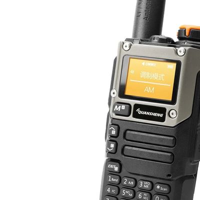 Radio analogica a doppia banda, walkie-talkie a due vie, portatile nero per una comunicazione fluida