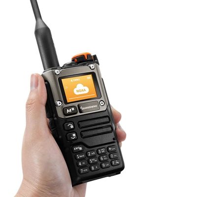 Radio analogica a doppia banda, walkie-talkie a due vie, portatile nero per una comunicazione fluida