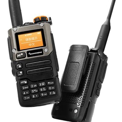 Radio analogica a doppia banda, walkie-talkie a due vie, portatile nero per una comunicazione fluida