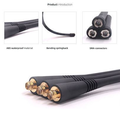 Antenna in gomma nera da 2w UHF VHF Fm Walkie Talkie per comunicazioni a lunga distanza