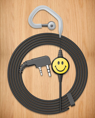 Wanhua WKTK General Walkie Talkie Earpiece con microfono PTT in linea Modello del chipset Wt200