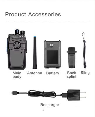 Sistema di interfono walkie-talkie portatile per bancone 103*61*33MM 16 canali di archiviazione