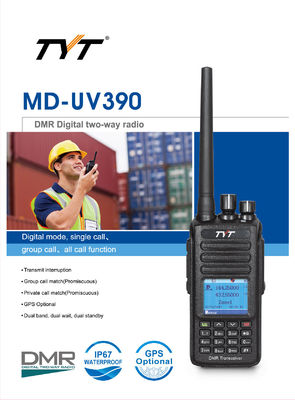 TYT MD-UV390 IP67 impermeabile DMR TDMA Dual Band Walkie Talkies Radio digitale mobile