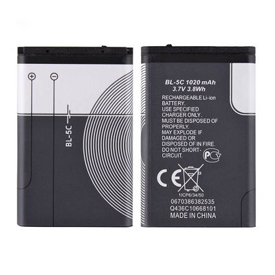 Batterie ricaricabili per cellulari BL-5C Liion per Nokia 6600 6230 3650 E50 N70 1100 6268 E70 3.7V 1020mAh