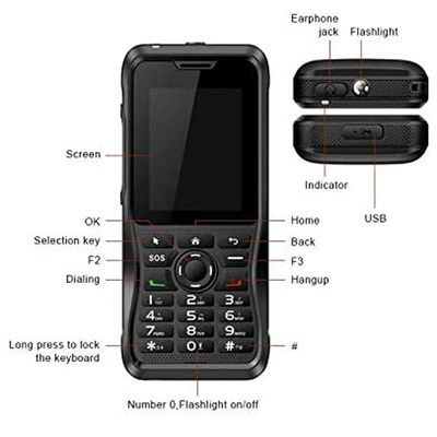 Rete 4G Radio a due vie Zello T310 Rugged 4G Poc Cellulare con tastiera piccola da 2,4 pollici