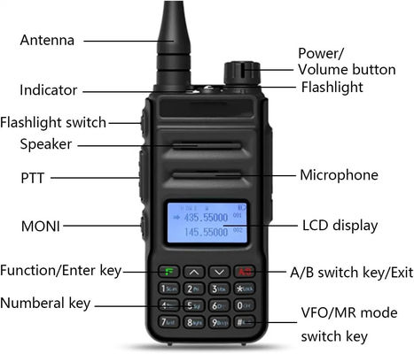Inglese Linguaggio operativo Radio portatile a due vie per telefono cellulare walkie-talkie