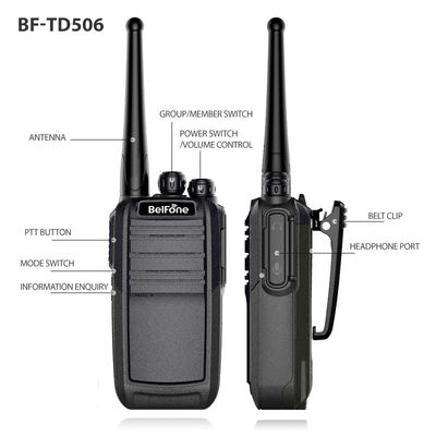 Bellphone DMO Pseudo Trunk VHF/UHF Walkie Talkie BF-TD506 128 Canale di archiviazione e doppia modalità
