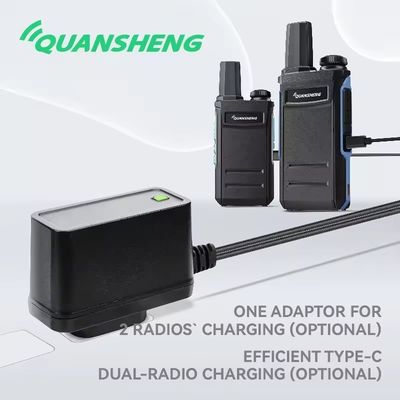 1-3km Talk Range QuanSheng TG-A1 Wireless Long Range Transmitter Professionale Walkie Talkie Nero