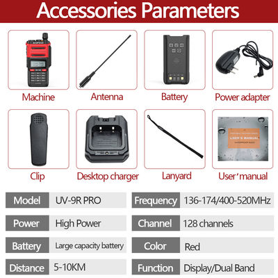 Radio digitale mobile walkie talkie Baofeng BF UV 9R UV9R PRO IP68 Trasmettitore impermeabile