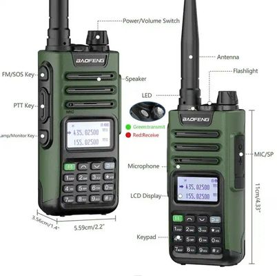 Baofeng UV-9R Pro T57 10W Walkie Talkie portatile 3.7V Trasmettitore con batteria da 2800mAh
