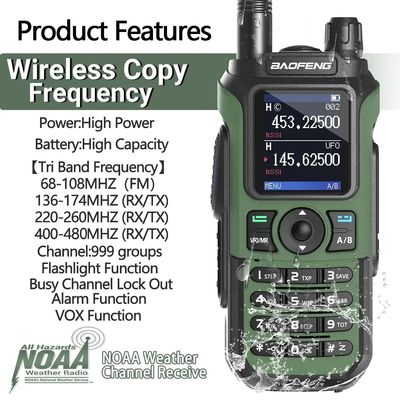 Long Range Baofeng UV-21 Pro Walkie Talkie con interfono 999 CHS e frequenza a doppia banda