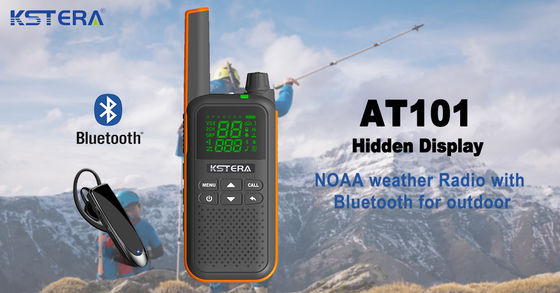 Approvato CE KST AT100 Walkie Talkie impermeabile con auricolare a denti blu per T82 T80 T62