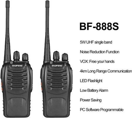BAOFENG BF-888S Single Band 400-470mhz Radio portatile a due vie Walkie Talkie