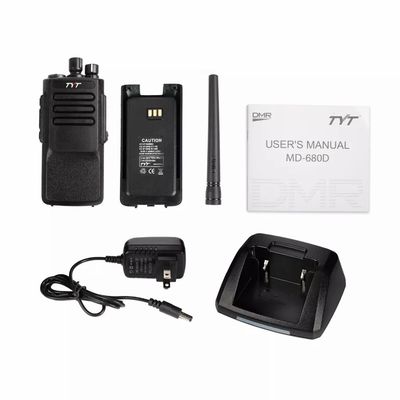 Portatile nero TYT MD-680D IP67 impermeabile 10W DMR Walkie Talkie professionale VHF/UHF