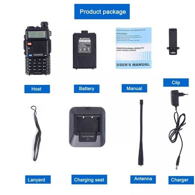 136-174MHz 400-470MHz Baofeng UV5R 8w Walkie Talkie a doppia banda per avventure all'aria aperta