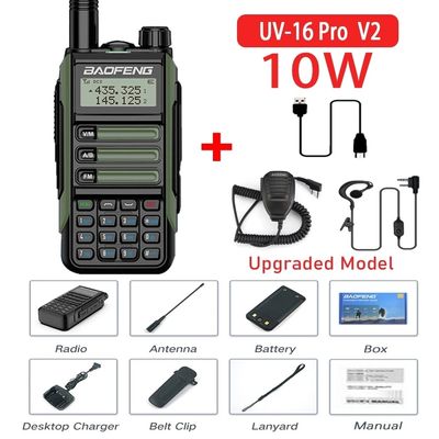 2024 BaoFeng UV-16 PRO High Power TYPE-C Walkie Talkie con colore nero e uscita di 5W