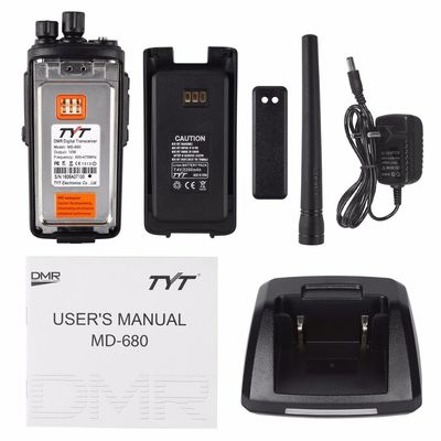2200mAh Walkie-Talkie portatile digitale nero MD-680 per VHF UHF Frequenza tipo diretto
