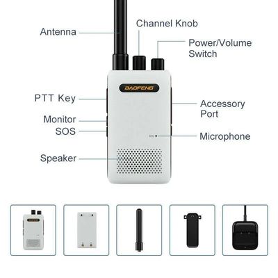 Ham walkie talkie Baofeng Bf-358 Mini Dual Band Mobile Handheld UHF Rechargeable Kids Walkie Talkies nel 2024