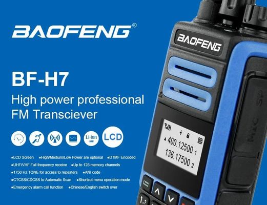 130g Baofeng BF-H7 Radio a doppia frequenza a colori trasmettitore portatile a due vie