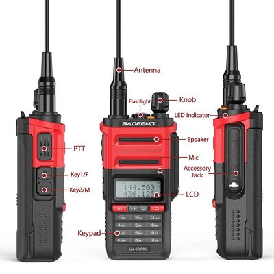 128 canali Baofeng UV-9r PRO IP68 Walkie Talkie per la comunicazione a lungo raggio nel 2024
