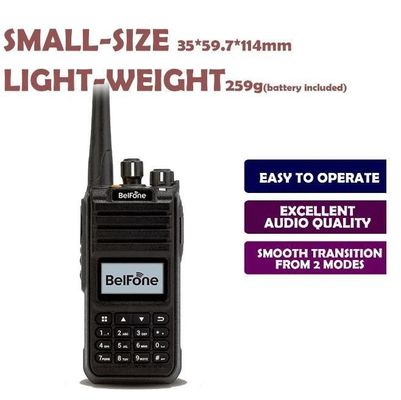 Black Belfone Bf-Td515 VHF UHF Radio Long Range 5W Portable Wireless 2 Way Commerciale