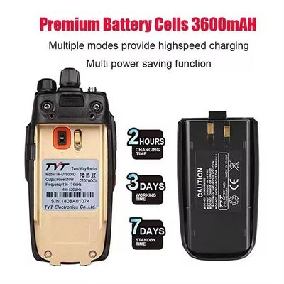 TH-UV8000e Ham Walkie Talkie con distanza di 10 Km e gamma di frequenze VHF 136-174