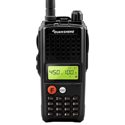 Walkie Talkie nero con batteria da 4000 mAh e scansione a più frequenze