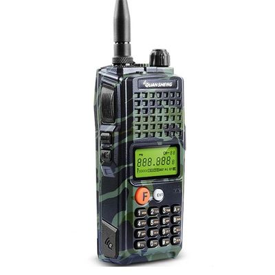 Walkie Talkie nero con batteria da 4000 mAh e scansione a più frequenze
