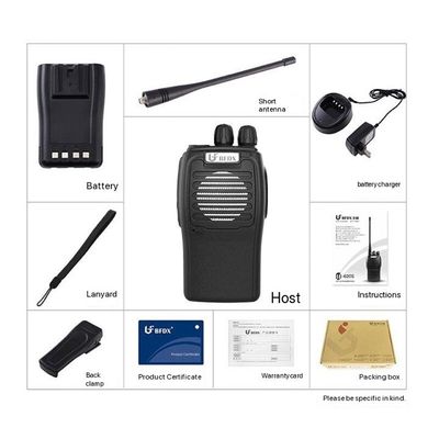 7.4V tensione di funzionamento Beifeng Bf620s Walkie Talkie 128 canali di archiviazione per professionisti
