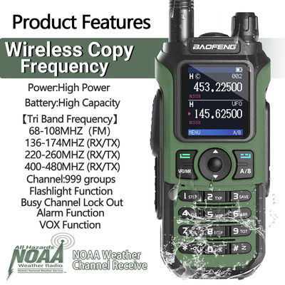 Long Range UV-21 Pro V2 Dual Band Walkie Talkie con batteria ad alta capacità 2600MAH
