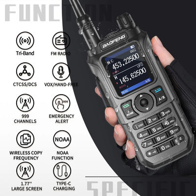 Long Range UV-21 Pro V2 Dual Band Walkie Talkie con batteria ad alta capacità 2600MAH