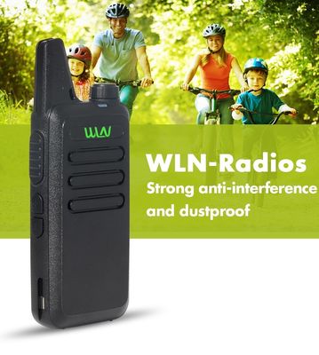 WLN KD-C1 2W/0.5W UHF Mini Walkie Talkie Handheld Transceiver 400-480MHZ Bianco in necessità