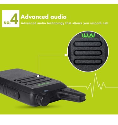 WLN KD-C1 2W/0.5W UHF Mini Walkie Talkie Handheld Transceiver 400-480MHZ Bianco in necessità