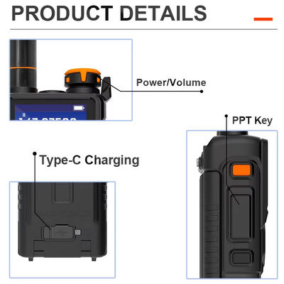 Baofeng K5 + 10W Radio a doppia banda VHF UHF Il walkie-talkie per lunghe distanze all'aperto