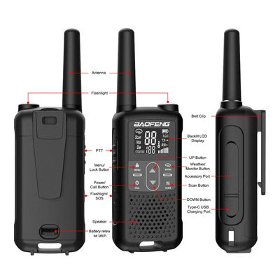 XIR P3688 DP1400 CP200D DEP450 Digital Two Way Radio Walkie Talkie 103mm*55mm*31mm Nero