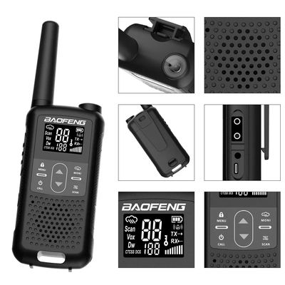 XIR P3688 DP1400 CP200D DEP450 Digital Two Way Radio Walkie Talkie 103mm*55mm*31mm Nero